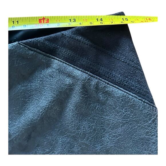 LYSSE Trent Buffed Suede Ponte Pull On Legging Pants Black/Espresso - Picture 6 of 6